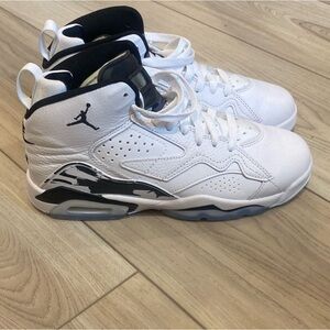 Jordan Kids White and Black Sneakers